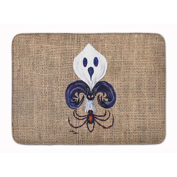 Micasa Halloween Ghost Spider Bat Fleur De Lis Machine Washable Memory Foam Mat MI225819 - main